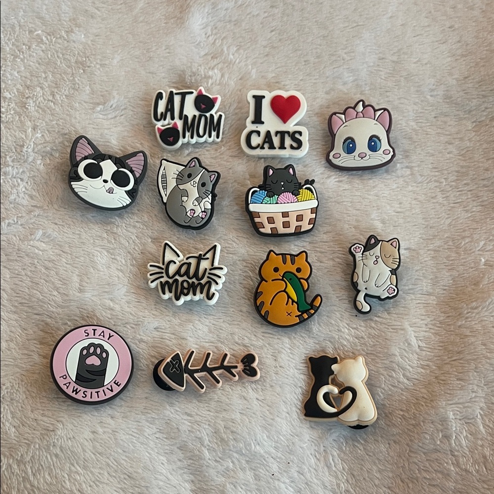 Cute Cat Themed Croc shoe charms 12 new charms